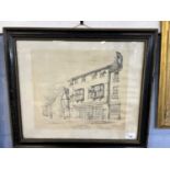 Ancient House, Queen Street, Norwich, print, 32cm wide, glazed and framed