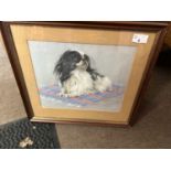 John Hallett (British, 20th century), 'Cavalier King Charles Spaniel', pastel, signed,12x10ins,