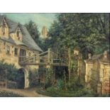 Continental School, 'Burg Kynau', Kynsburg, unsigned, oil on board, 11x9 ins, framed.