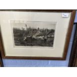 Fishermans Cottages, Lowestoft, reproduction photographic print, 30cm wide, glazed and framed