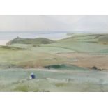 British School, circa 20th century, "West from Beachy Head", watercolour and pencil, indistinctly
