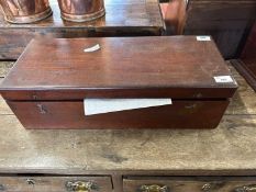 Unusual hardwood cased antique calorimeter or fuel tester, invented by Lewis Thompson, case 56cm