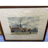 The Brewery, Great Yarmouth by C V Parker, print by Harrison & Sons Ltd, 71cm wide, glazed and