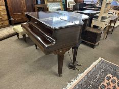 Steinmetz mahogany cased baby grand piano, 135cm side
