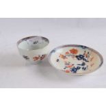 Lowestoft Porcelain Teabowl and Saucer c.1780