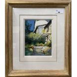 Jeremy Barlow ROI (British,1945-2020), 'Patio Bamatuelle', watercolour and pencil, signed, 7x5.5ins,