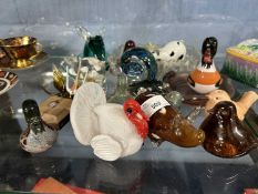 Quantity of glass paperweights, some Langham Glass and other examples