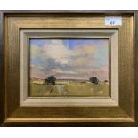 Brian Ryder (British, b.1944), "North Norfolk Summer", oil on board, signed, 5.5x7.5ins, framed