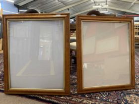 A pair of maple frames, 53x65cm (inside measurement), 67x68cm (outer measurements)
