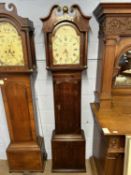 Smith, Alfreton, a Georgian thirty hour long case clock with painted arch dial to a brass movement