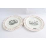 Two Wedgwood plates including Lawrence Whistler, a Stonehenge plate together with St Pauls