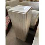 A modern marble plinth or plant stand, 72cm high