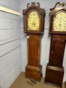 A.Solomon, Norwich 19th Century long case clock with painted arched dial, eight day movement and a