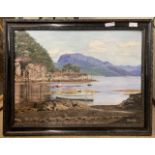 A.J.Croxford, 'Loch Carron', oil on board, signed, 23x17.5ins, framed