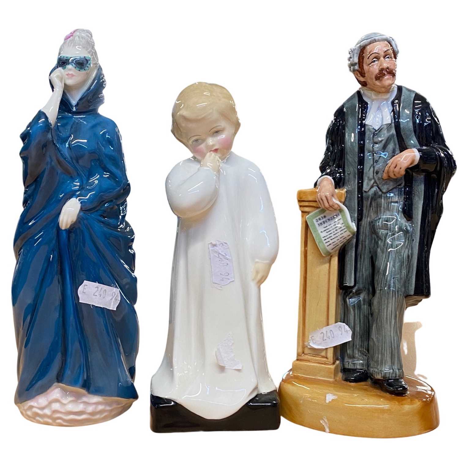 Group of three Royal Doulton figures including The Lawyer, Darling and The Mask, tallest 22cm - Image 4 of 6