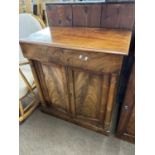 Small Victorian mahogany sideboard with single drawer and two doors- 80 cm wide