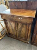 Small Victorian mahogany sideboard with single drawer and two doors- 80 cm wide