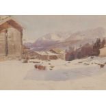 Arthur James Wetherall Burgess RA RI ROI (British,1879-1956), "Sporz-Lenzerheide",10x13.5ins,