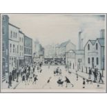 Laurence Stephen Lowry RA RBA (British, 1887-1976), Level Crossing, offset lithograph, signed in