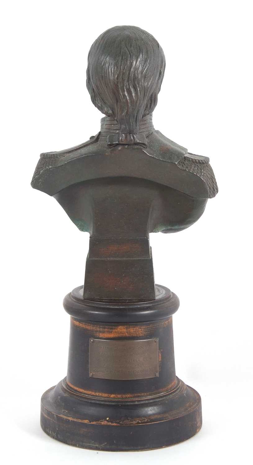 A commemorative copper bust of Lord Nelson inscribed 'Made of Copper from Nelson's Flagships', - Image 4 of 8