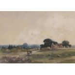 Henry Frank Waring (fl.1900-1928), a rural landscape with horse and cart, watercolour, signed,