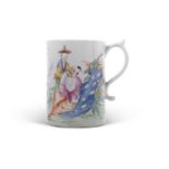 Rare Lowestoft Porcelain Mandarin Pattern Mug c.1770