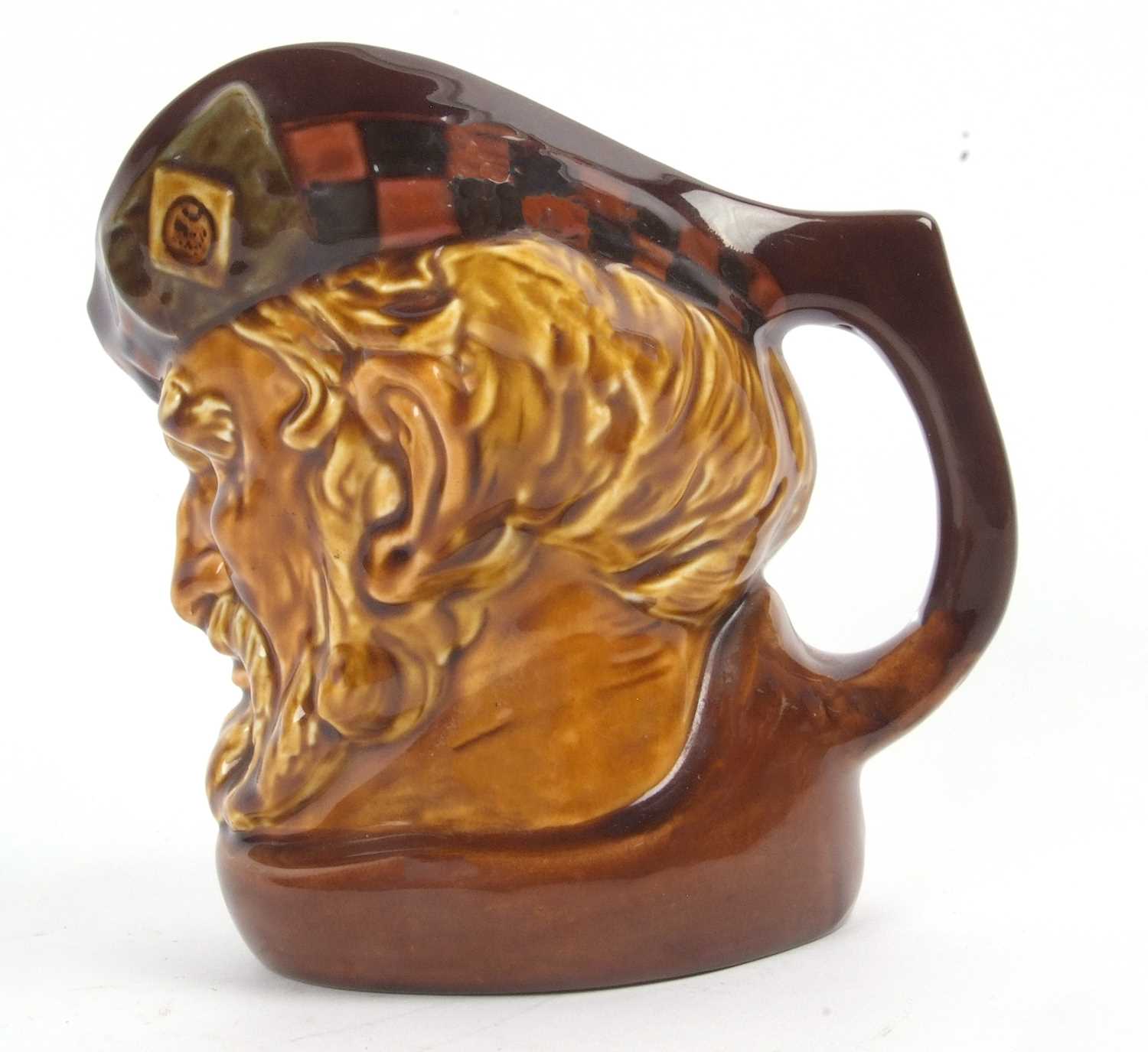 A rare Royal Doulton Kings ware McCallum character jug in a treacle glaze - Image 3 of 6
