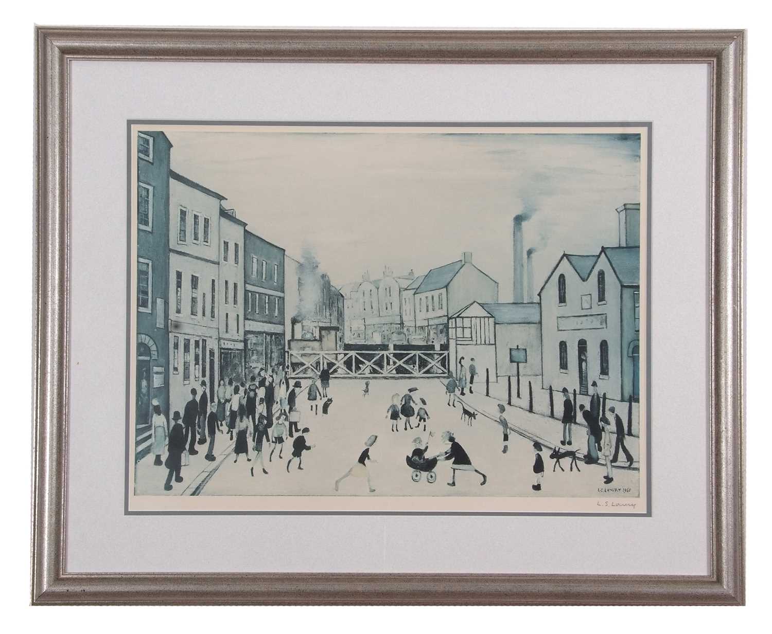 Laurence Stephen Lowry RA RBA (British, 1887-1976), Level Crossing, offset lithograph, signed in - Image 2 of 3