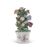 Bow Porcelain flower pot with flowers