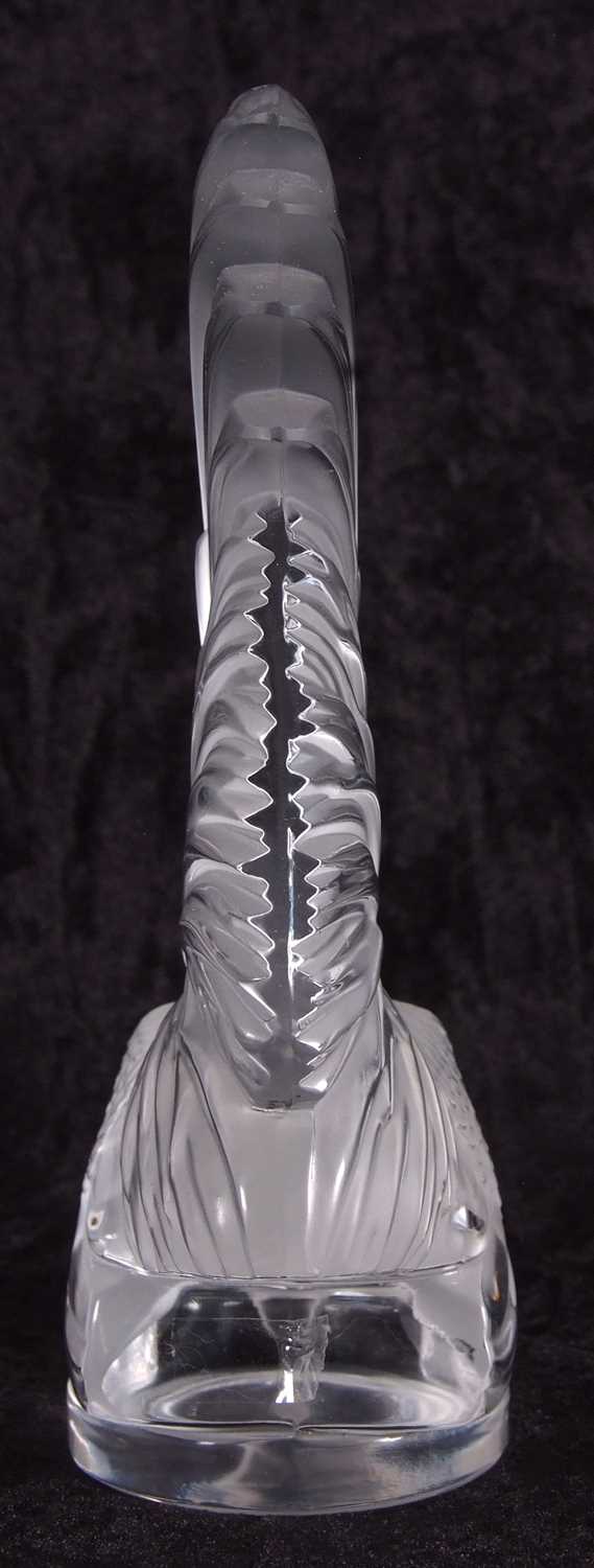 Lalique Coq Nain car mascot in the form of a moulded cockerel in clear and frosted glass engraved - Image 4 of 7