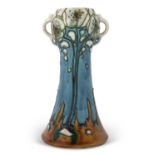 Art Nouveau Minton secessionist vase decorated in typical glazes in Art Nouveau style