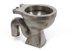 Marine Interest: A stainless steel toilet reputedly from a submarine, 41cm high