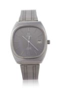 An Omega De Ville quartz wristwatch, the watch has a stainless steel case and bracelet, the dial has