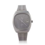 An Omega De Ville quartz wristwatch, the watch has a stainless steel case and bracelet, the dial has