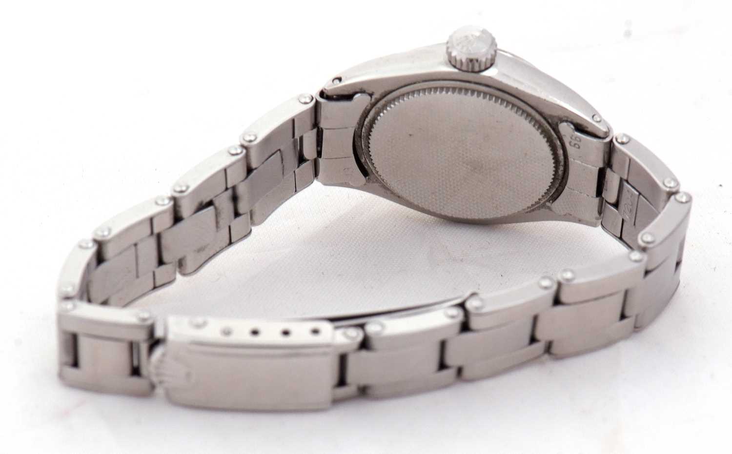 A ladies stainless steel Rolex Oyster Precision 6411, the watch serial number is 1237055, the - Image 6 of 6