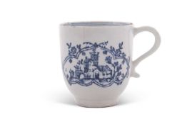 Lowestoft porcelain cup with rare Good Cross Chapel print, circa 1780