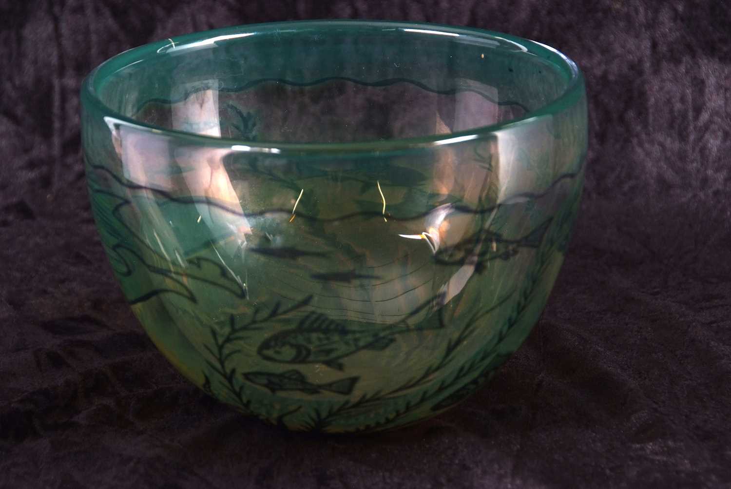 Orrefors fish bowl after Edward Hald - Image 2 of 7