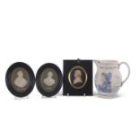 Nelson Prattware Type Jug and Wedgwood Medallions