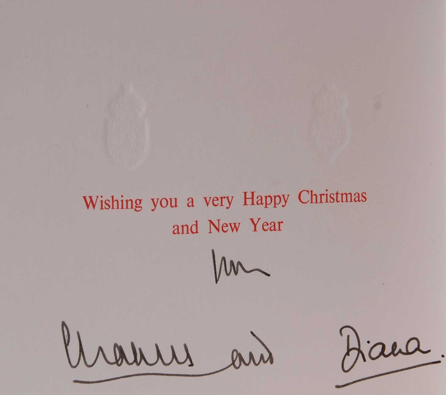 TRH Charles Prince of Wales and Princess Diana Christmas Card - Image 3 of 3