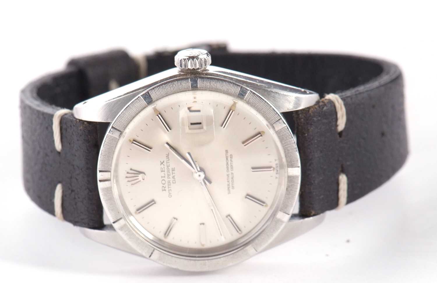 A Rolex Oyster Perpetual Date 1501, the watch has an automatic movement, screw down crown and - Image 4 of 7