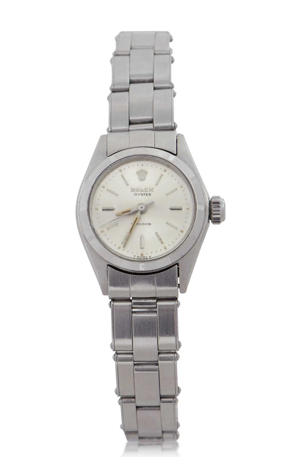 A ladies stainless steel Rolex Oyster Precision 6411, the watch serial number is 1237055, the