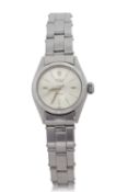 A ladies stainless steel Rolex Oyster Precision 6411, the watch serial number is 1237055, the