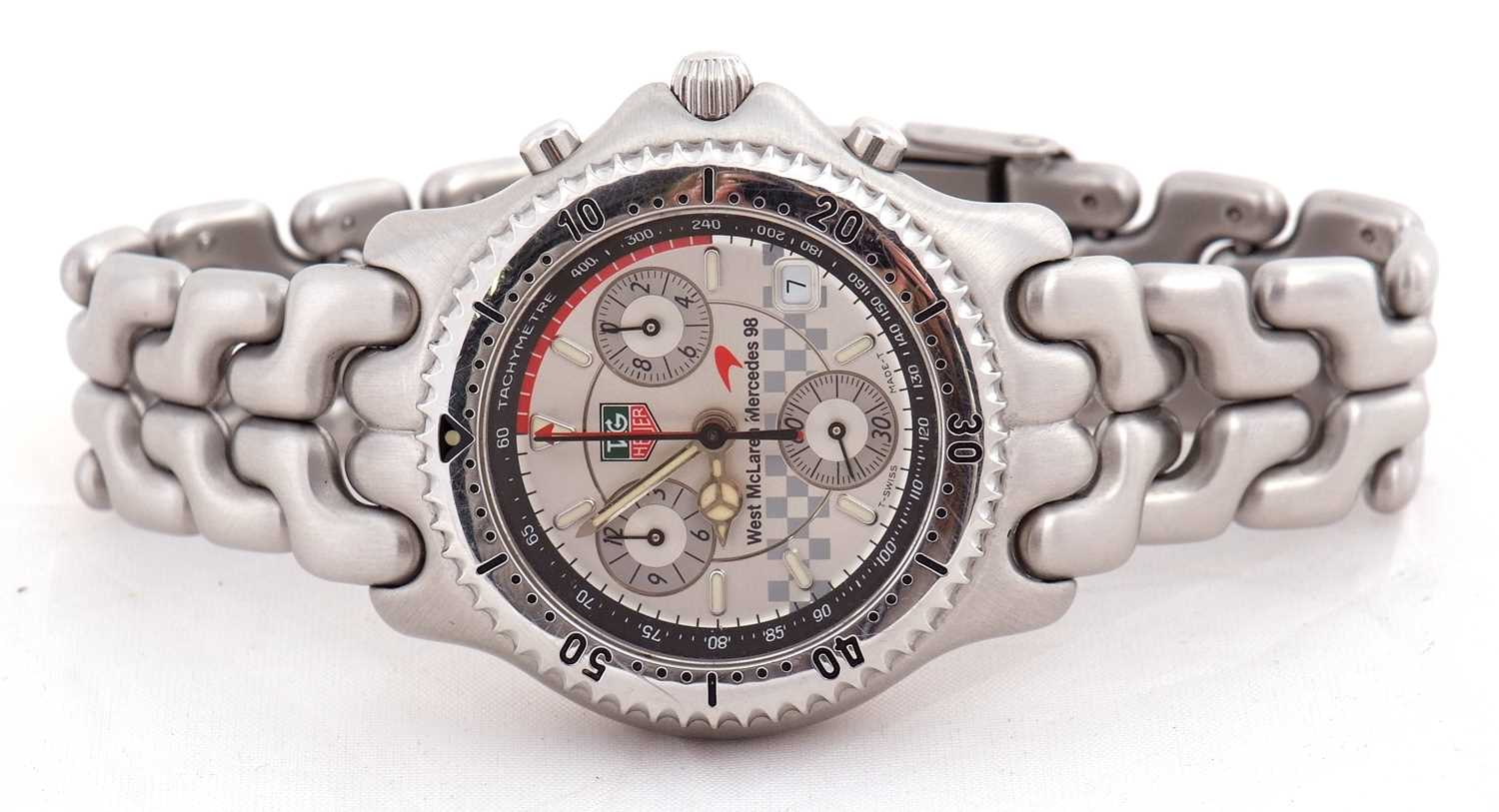 A Tag Heuer McLaren Mercedes 98 limited edition stainless steel quartz watch, the watch has a quartz - Image 18 of 24