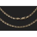 750 stamped fancy link neck chain, 25cm fastened, 19.5gms