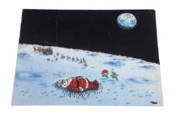 Giles Cartoonist Christmas Card to Princess Alexandra