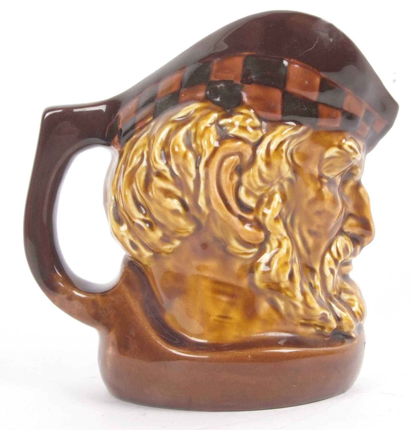 A rare Royal Doulton Kings ware McCallum character jug in a treacle glaze - Image 5 of 6