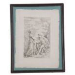 Salvator Rosa (Italian, 1615-1673), Apollo and the Cumaen Sibyl, etching, 8.5x13ins, framed and