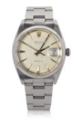 A 1962 Rolex Oyster Date Precision 6694, the watch has a crown wound movement, the Rolex crown