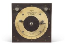 Vintage Radio Interest - A Marconi tuning condenser patent number 5371/15, set in a hardwood case,