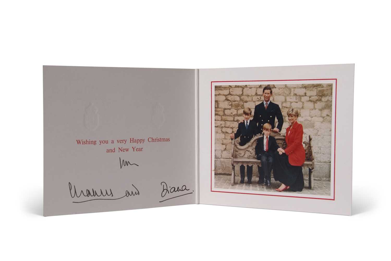 TRH Charles Prince of Wales and Princess Diana Christmas Card